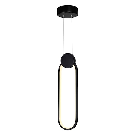 Cwi Lighting Pulley 4 in LED Black Mini Pendant 1297P4-1-101